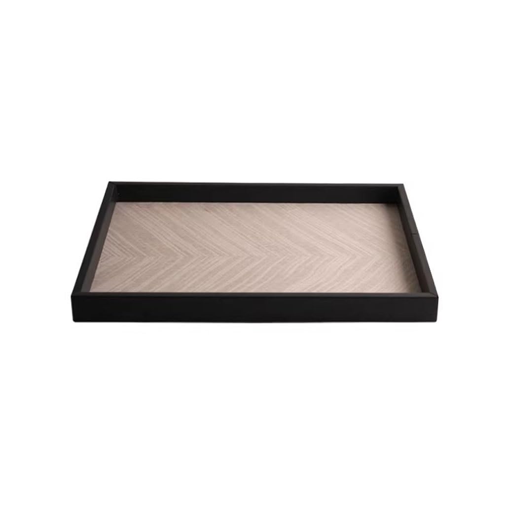 Tray Decor Simple Wood Grain Aromatherapy Tray Wooden Leather Storage Tray Living Room Entrance Decoration Food Tray
