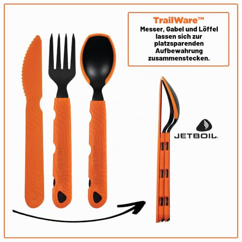 Jetboil Trailware Campingutensilien-Set, Orange/Schwarz, TRLWR – Ansicht 4