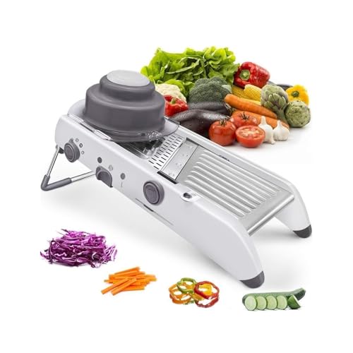 Mandolina ajustable para cortar y rallar verduras miniatura 2
