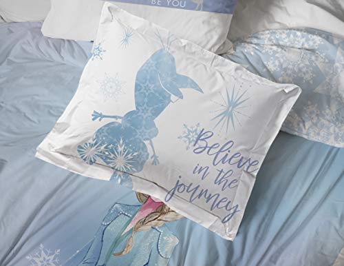 Jay Franco Disney Frozen 2 Elsa Color Block 7 Piece Full Bed Set - Includes Reversible Comforter & Sheet Set Bedding - Super Soft Fade Resistant Microfiber - (Official Disney Product) #TOP6