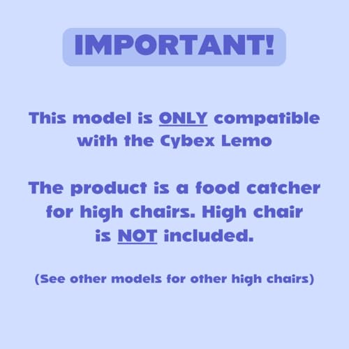Image of CATCHY -Food Catcher- Compatible with Cybex Lemo High Chair +12 Other High Chairs -Highchair Sold Separately- Baby & Toddler Food & Mess Catcher -Premium Linen Inspired- Under High Chair Accessory | High Chair Food Catcher - High Chair Sold Separately - Baby & Toddler Food & Mess Catcher - Under High Chair Accessory