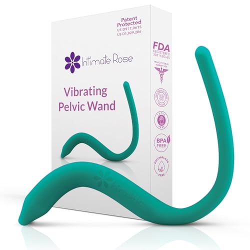 IntimateRose Vibrating Pelvic Wand, Pelvic Floor Muscle Trigger Point Massager, Perineal Massage Tool for Pelvic Physical Therapy & Pain Relief, BPA-Free, Latex-Free (Vibration)
