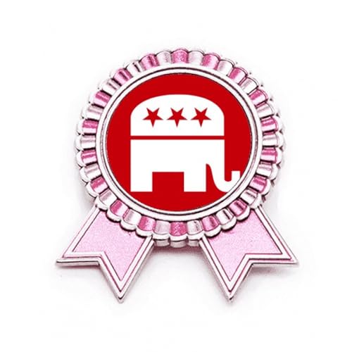 Broche éléphant républicaine rouge en métal pour vos rassemblements