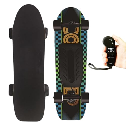 JFBHSD Patineta Eléctrica For Adultos, Tablero De Arce De 8 Capas, Control Remoto Inalámbrico, 4 Velocidades Ajustables, Velocidad Máxima De 22 Km/h, Capacidad De Carga De 150 Kg(C)