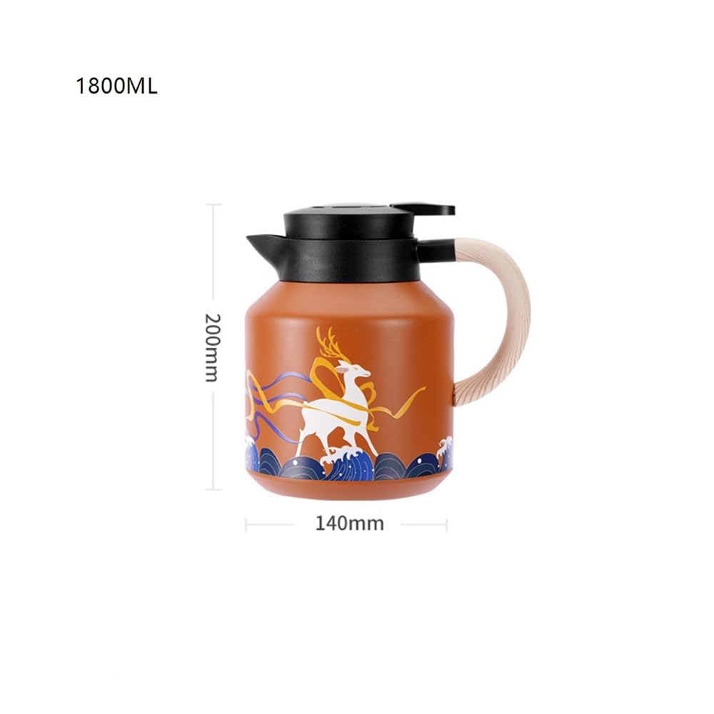 Dzbanek do herbaty, 316 Stainless Steel Stewed Tea Kettle with Temp Display & Tea Strainer Dzbanek do herbaty z zaparzaczem do herbaty sypanej(Silver)