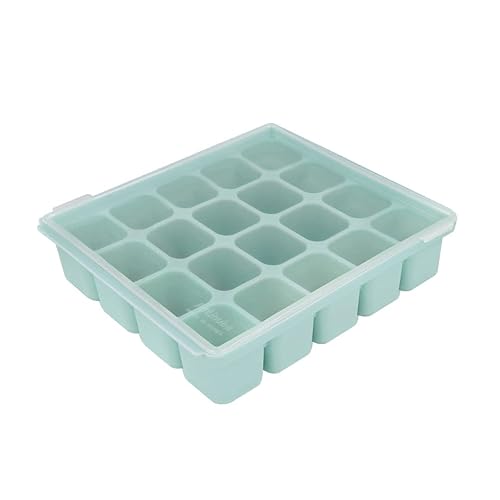 Miniatura 30 de Cubos de silicona para almacenamiento de alimentos para bebés con tapa de clip, bandeja para congelador, sopas de comida para bebés, purés, diseño
