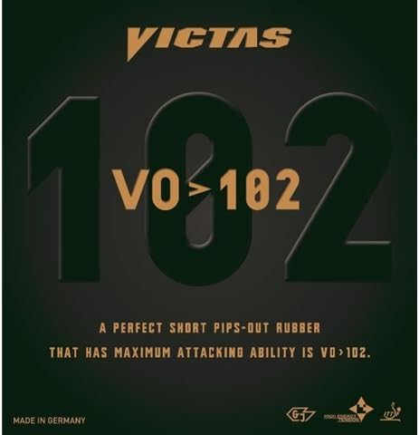 VO > 102 Short Pips - Pips Out Table Tennis Rubber – Red Max
