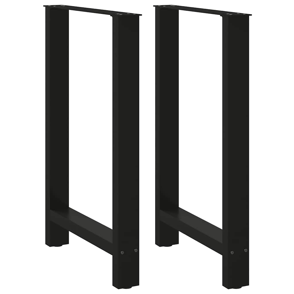 vidaXL Patas para Mesa de Bar Negras (2 Unidades, 60 x 90-91 cm, Acero)