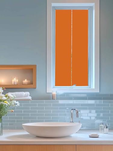 Vinilo adhesivo para ventana color naranja 17x39 pulgadas miniatura 5