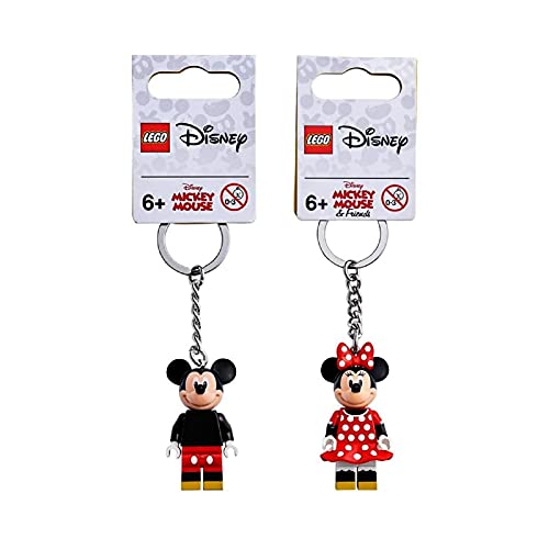 multiple Disney Schlüsselanhänger Bundle Minnie Mouse 853999 und Mickey Mouse 853998 Minifigur Schlüsselanhänger