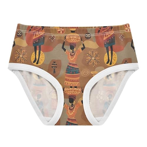 Toddler Underwear Floral 2t Cotton Panties for Girl Fancy Kids Undies Briefs Classic African Women Dress