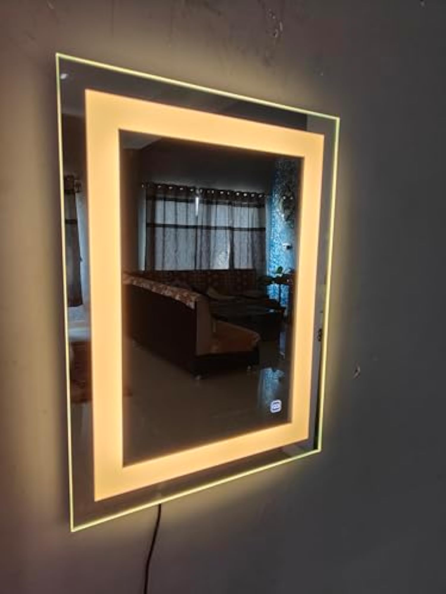 Bathroom LED Mirror with Touch Sensor and 3 Light Effects