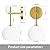 JKEYES Battery Operated Wall Sconce Set of 2, Gold Cordless Wall Lights with Dimmable Detachable Rechargeable Magnetic Bulbs,12 RGB Colors Wall Lights for Bedroom Living Room Hallway