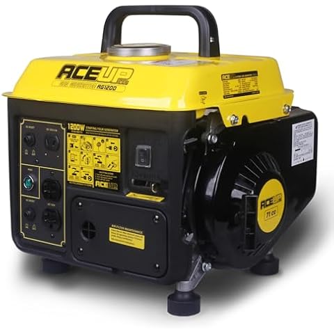 Aceup Energy 1,200W Gas Powered Generator, Small Portable Generator for Home Use Camping Ultralight, EPA & CARB Compliant Cover