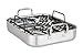 Viking 3-Ply Stainless Steel Roasting Pan with Nonstick Rack and Carving Set, 16 x 13 Inch Kitchen Cookware, Great for Turkey, Dishwasher and Oven Safe, Induction Ready, SIlver