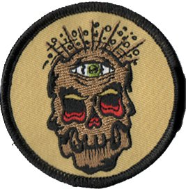 FDReed Artist Novelty Patch - Creepy Dead Skull w/ 3rd Eye Applique