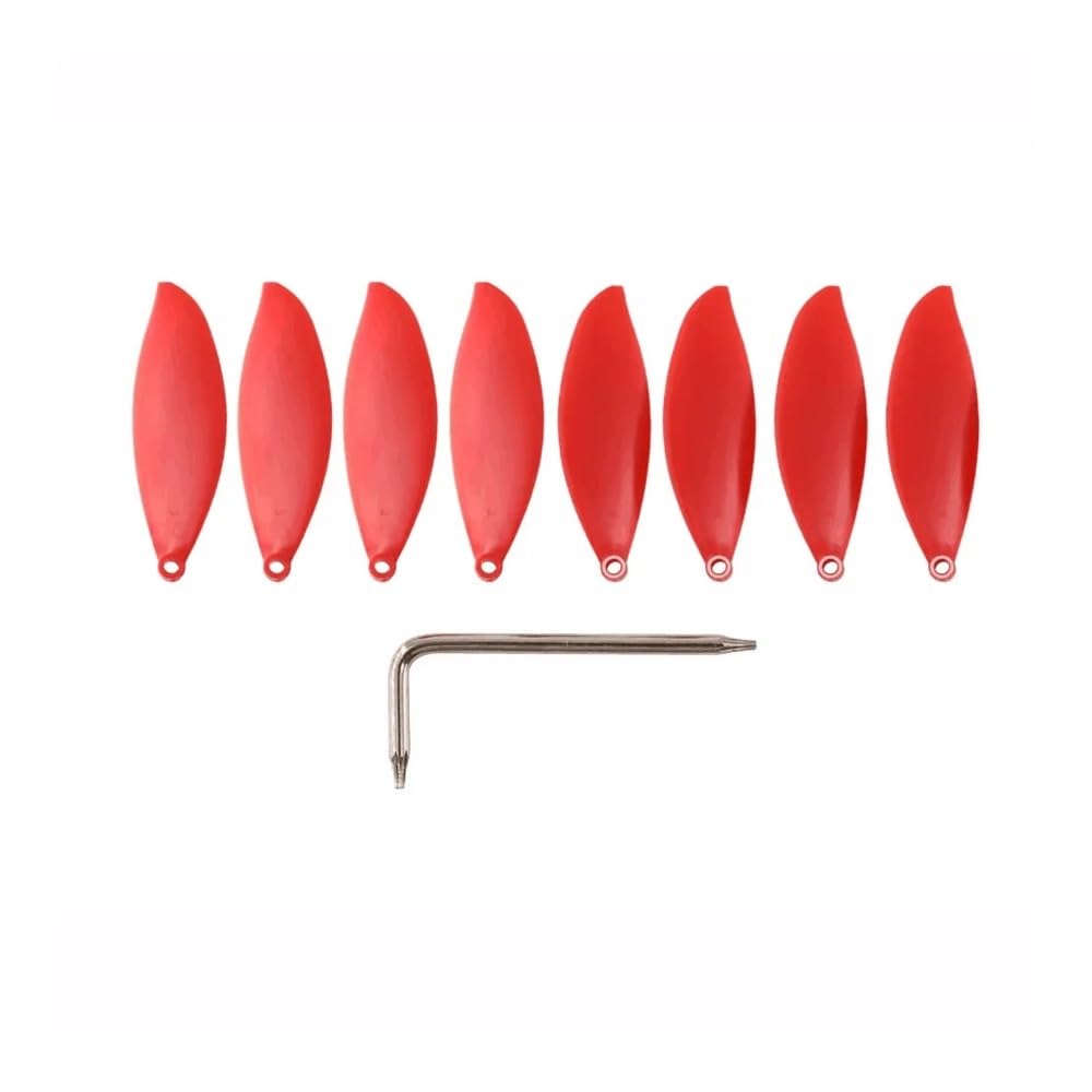 Hélices de remplacement aérodynamiques rouges pour drone pack de 8 pièces stables - 8
