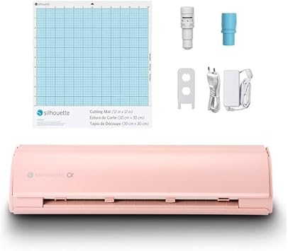 Silhouette Silhouette Cameo 5 Alpha, 12-Inch Electronic Cutting Machine, Compatible with Printing and Cutting Electrostatic Mats, Compatible with Silhouette Studio, Cutting Film, Sealing Making, Iron
