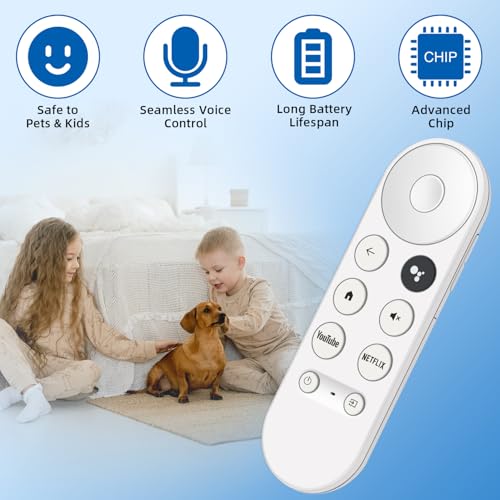 Image of Replacement Remote for Chromecast with Google TV Built-in. 1-Year Full Warranty.