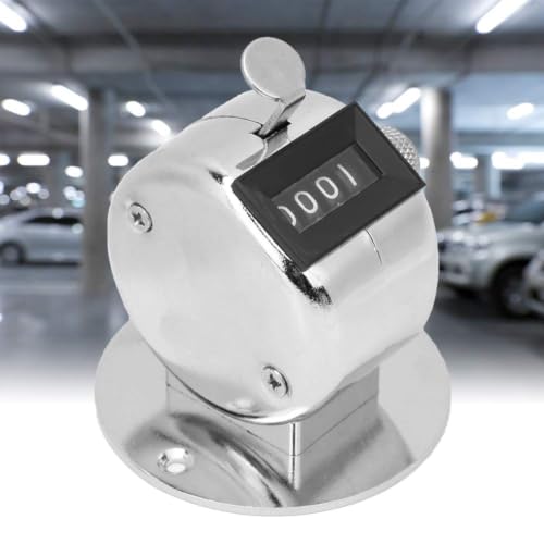 Tally Counter Silver Metal Hand Click Counter 4-Digits Manual Mechanical Palm Counter Stadium Sports Supplies by Walfront - Used condition - Image 6