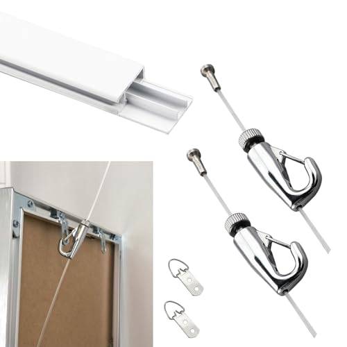 Sistema para colgar cuadros de aleación de aluminio y riel personalizable 2