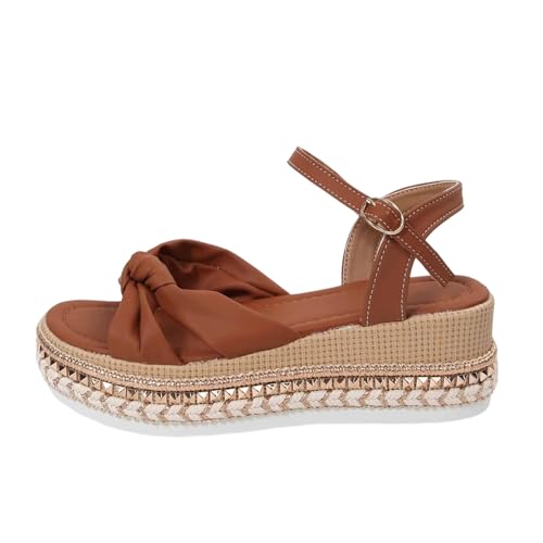 Sandales été femme confortables nu-pieds plats extérieurs marche couleur unie
