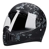 フルフェイス　インナーシールド付き　VT-5X マットブラック バイク ヘルメット フルフェイス 男性 オフロード アメリカン