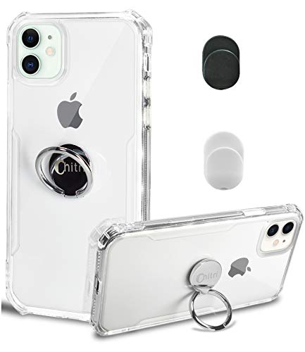chitri iPhone 11 Clear Case,[SGS Drop Protective Certification] with Ring Grip Holder Kickst