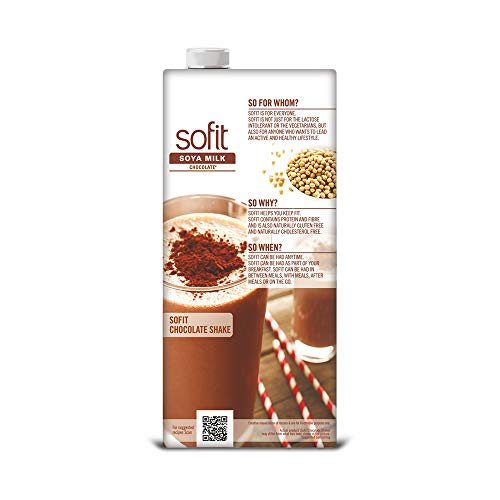Image of Sofit SOYA Milk Chocolate, 1 LTR (Pack of 3) + Sofit SOYA Milk Sugar Free, 1 LTR (Pack of 3)