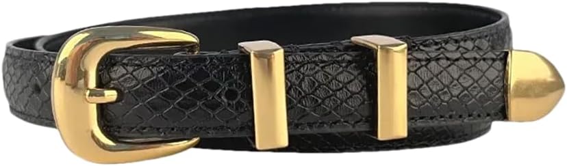 Women's Top Layer Cowhide All-Match Leather Thin Belt With Casual Pants Jeans Short Skirt Belt