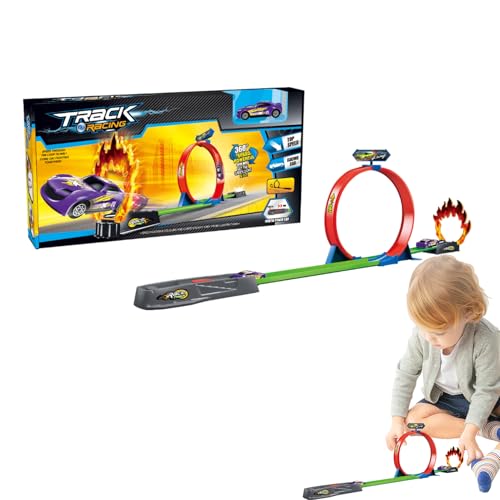 Piste de voiture de course de slalom et circuit ferroviaire modulable pour enfant