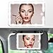 2PCS LED Mirror for Car Sun Visor Accessories,Mid-Size Car Visor Mirrors with 3-Color Dimmable Lights,Lighted Rear View Mirror for Universal Vehicle(BLACK)