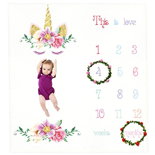 unicorn milestone blanket