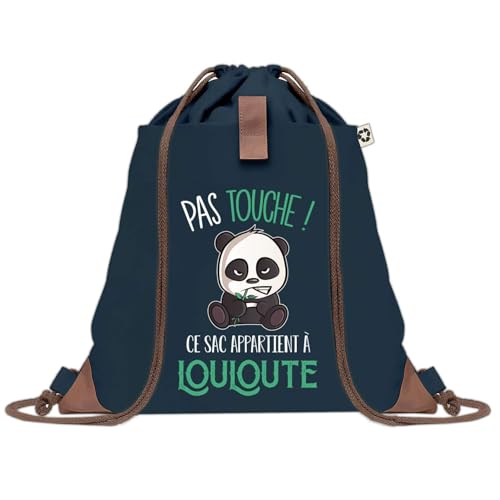 Sac doudou bleu panda idéal pour le sport ou une sortie détente