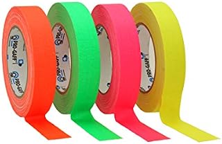 ProTapes/Permacel 24mmx25 yard Fluorescent Gaffer Cloth Tape - Green/Orange/Pink/Yellow