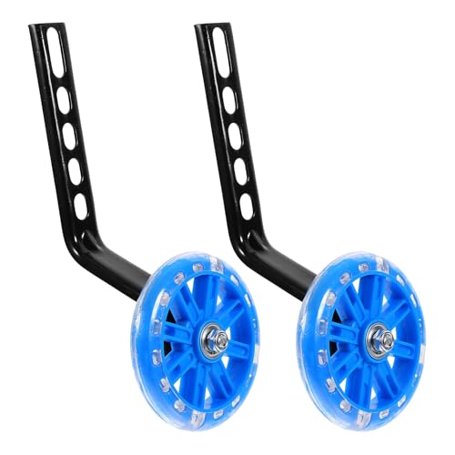 Homoyoyo - Ruedas de entrenamiento ajustables resistentes al desgaste para bicicleta, con ruedas auxiliares intermitentes, 2 piezas