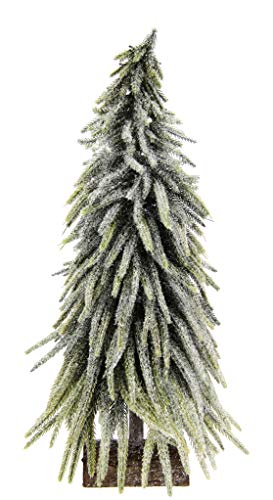 Flair Flower Kunsttanne Mini-Christbaum 30 cm Weiß, Kunstschnee,...