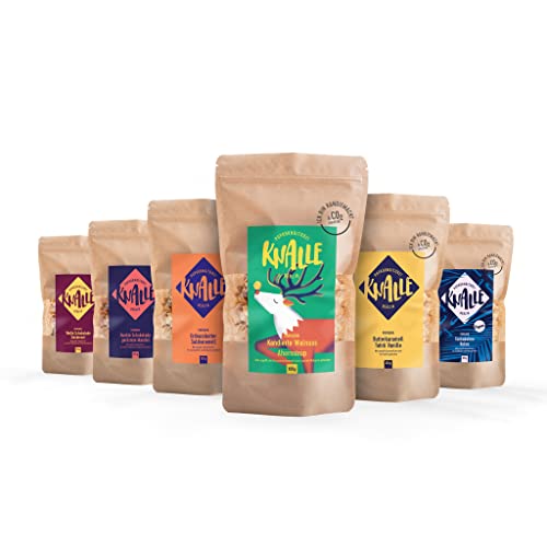 Knalle Popkorn Movie Night Box - süß und knusprig - Kino Snacks » Popcorn besser als im Kino « Karamell Süßigkeit 6x100 g Cover