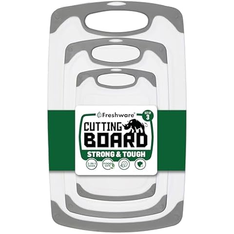 Freshware Cutting Boards, One Size, Plastic, Set of 3 Cover