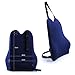 Lumbar Support Pillow for Car Seat/Home Chair/Dining Chair - Dual Straps Better Fix The Back Support Pillow - Blue