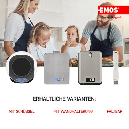 Báscula de cocina digital EMOS con cuenco y pantalla LCD miniatura 6