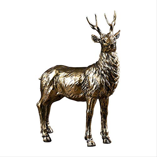 LKXZYX Figurines Personnes Ornement Sculpture Bureau Décor Home Statue Décoration,Élan Antique Statue Creative Accessoires de décoration pour la Maison Sculpture de Cheval Cover