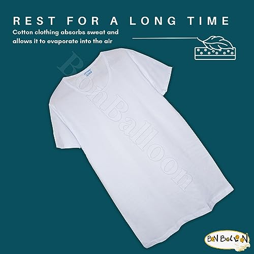 Cottonil Men's Undershirts Egyptian Cotton Men Underwear Undershirt Crewneck Top Tank White T Shirt T-Shirt Tee Shirts Mens Short Sleeves Half Sleeve Vest Premium Soft Clothing Clothes (XLarge)4