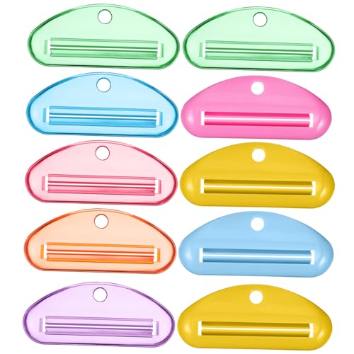 FRCOLOR 10 Pcs Toothpaste Squeezer Compact Household Dispenser with Smooth