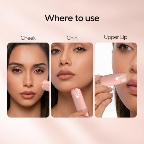 Image of RENEE Spark EpiSense One Facial Hair Remover | Cheeks, Upper Lip & Chin, Gentle On Skin | With Hypoallergenic Stainless Steel Blade & Smartlight Precision | For Women | 1 Unit