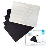 HQRP Filter Set (True HEPA + 4 Carbon) compatible with Fellowes AP-300PH AP-300, HF-300...