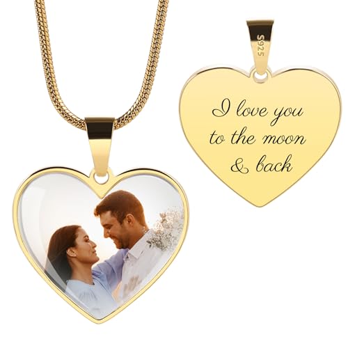 Pendentif cœur avec photo personnalisée à porter au quotidien en souvenir