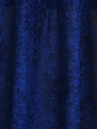 Image of ROMEE Solid-Plain Blackout Curtains 7 Feet Long Door Set of 2 - Curtains for Door, 80% Blackout Drapes for Living Room, Bedroom, 84 Inches, (Royal Blue. 213 x 122 CM)