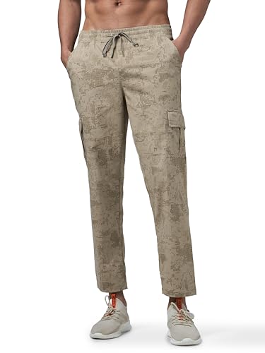 Image of TECHNOSPORT Men's Straight Fit Active Sports Cargo Track Pant with Ts Lytra