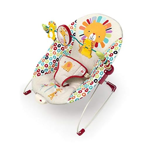 Bright Starts Playful Pinwheels Portable Baby Bouncer with Vibrating Infant Seat and-Toy Bar, 19.8x13.1x3.4 Inch, Age 0-6 Months
